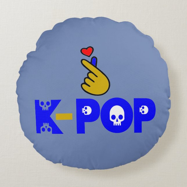 Cojín Redondo ♥ Me encanta KPop Fabulous Soft and Wrinkle free (Anverso)