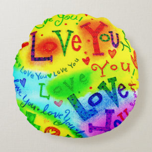 Cojín Redondo ME ENCANTA Pintar