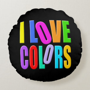 Cojín Redondo Me encantan los colores