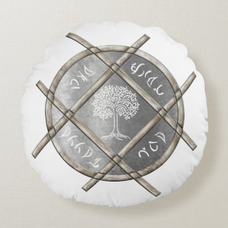 Cojín Redondo Médaillon argenté symbolique