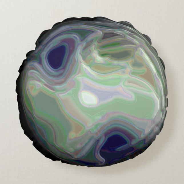 Cojín Redondo Medianoche Luna Nueva Galaxia Ronda Pillow (Anverso)