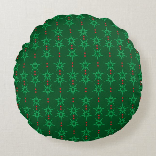 Cojín Redondo Medid Mod Garland Green Round Pillow (Anverso)