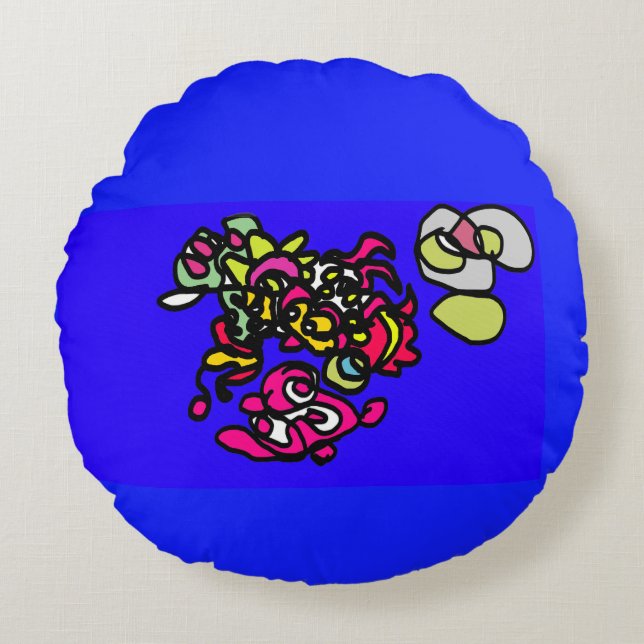 Cojín Redondo Medusas bailarinas  (Anverso)