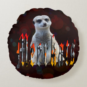 Cojín Redondo Meerkat Y Meerkats La Palabra,