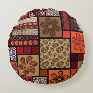 Cojín Redondo Mega conjunto creativo de patrones sin costura ins