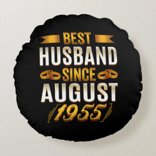 Cojín Redondo Mejor Esposo Desde Agosto De 1955 Funny Annivesary