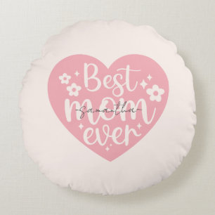 Cojín Redondo Mejor Mamá del Corazón de Ever