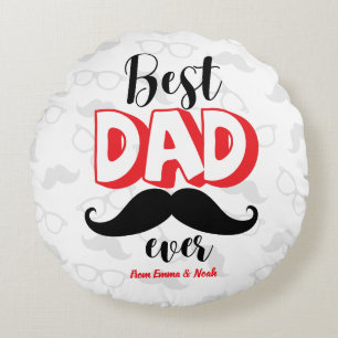 Cojín Redondo Mejor Papá del Mundo Regalo Personalizado para el