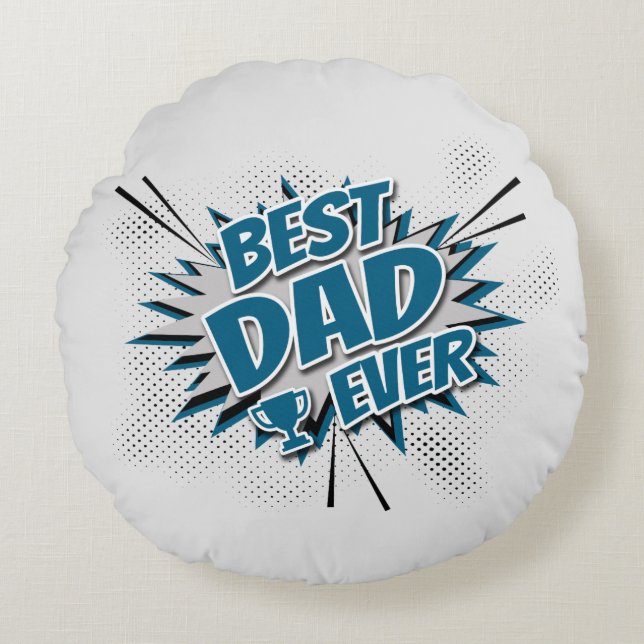 Cojín Redondo Mejor Papá Nunca (Anverso)