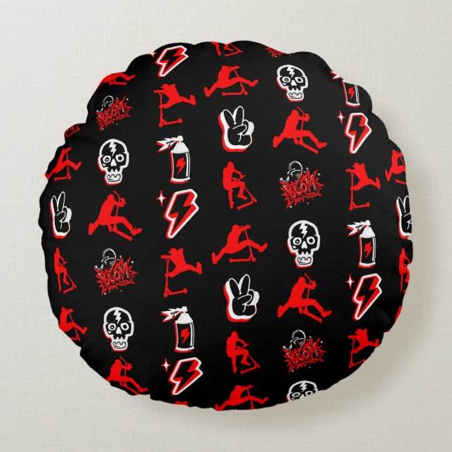 Cojín Redondo Mejor Scooters de estilo libre (Anverso)