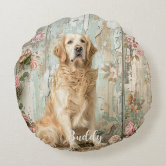 Cojín Redondo Mejores Amigas Mama Perro Decorativo Labrador &