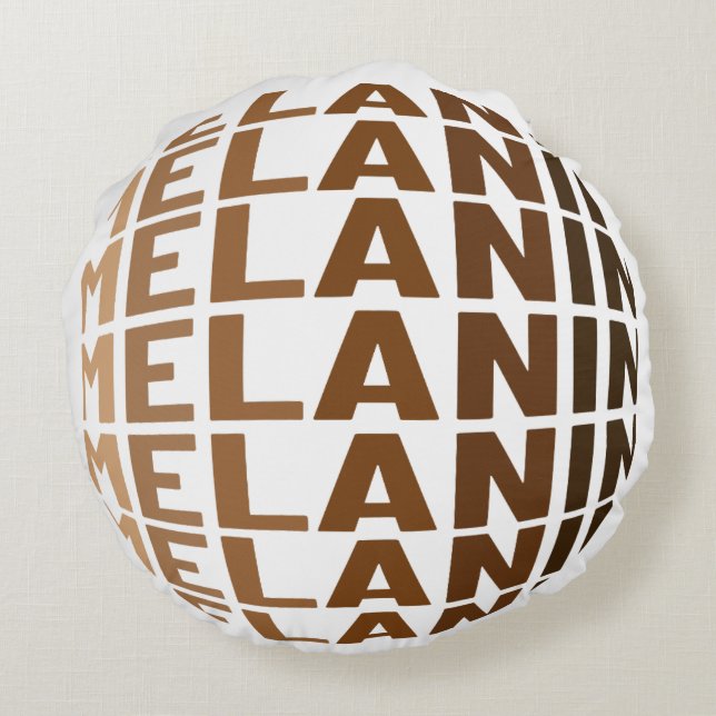 Cojín Redondo Melanin Poppin Black History Mono Bruh Sista (Reverso)