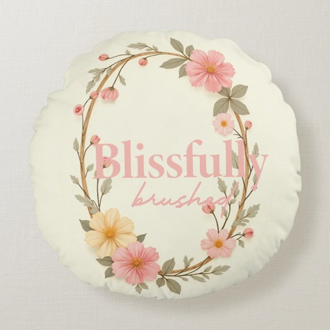 Cojín Redondo Mellow Blooms (Anverso)