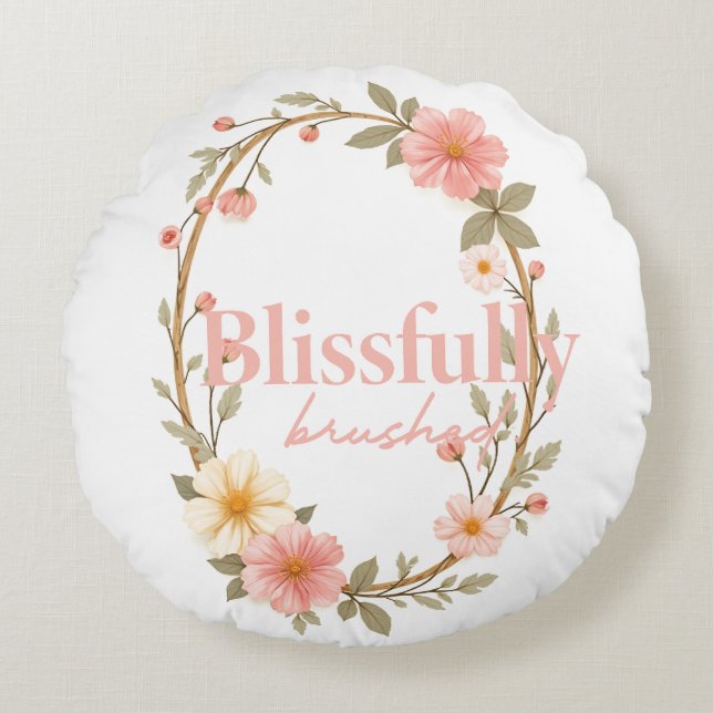 Cojín Redondo Mellow Blooms (Anverso)