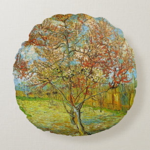 Cojín Redondo Melocotonero en flor de Vincent van Gogh