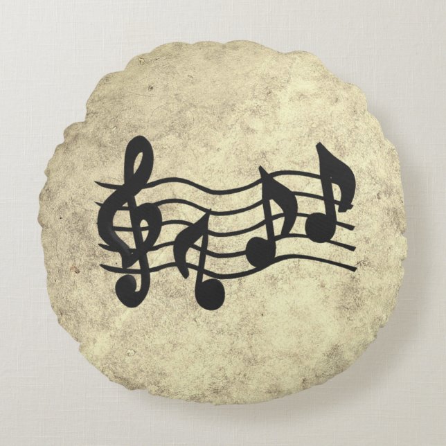 Cojín Redondo Mélodie suspendue - Music in Motion (Anverso)