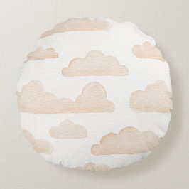 Cojín Redondo Melon Dreamtime Watercolour Nubes Round Pillow