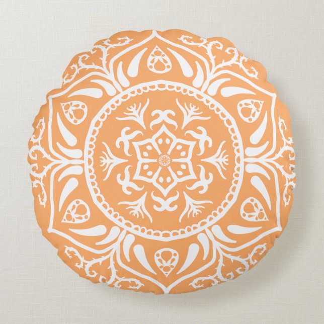 Cojín Redondo Melon Mandala (Anverso)