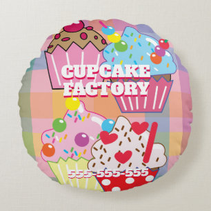 Cojín Redondo Menú FÁBRICO DE CUPCAKE