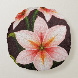 Cojín Redondo Merlot Radiance Lily