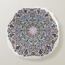 Cojín Redondo Mermaid Mandala Round Pillow