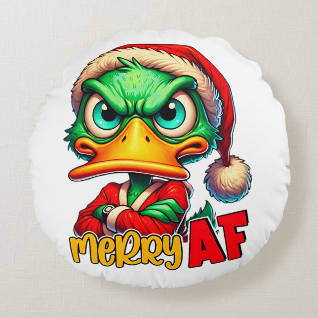 COJÍN REDONDO MERRY DUCKING (Anverso)