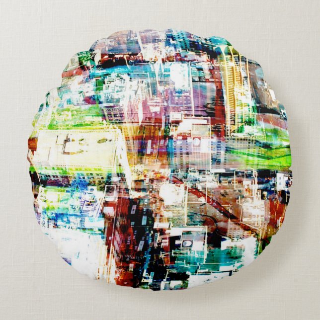 Cojín Redondo Metrópoli VI (Anverso)