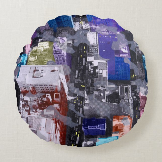 Cojín Redondo Metrópoli VIIII (Anverso)