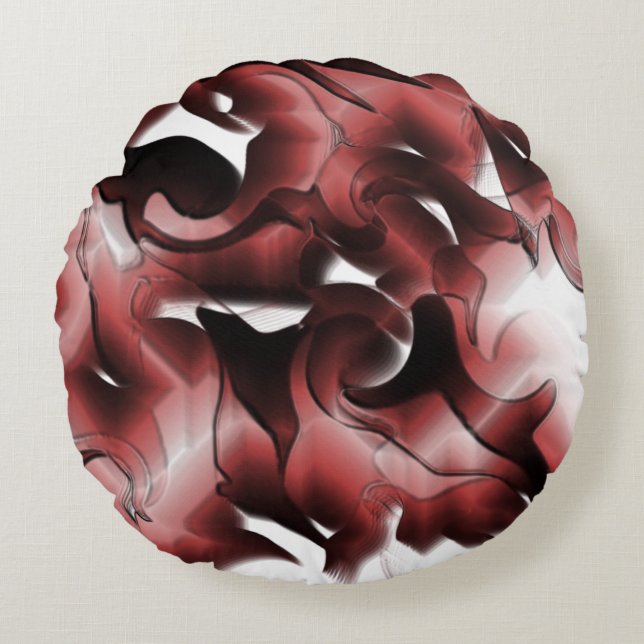 Cojín Redondo Mezcla de niebla parda y esculpida (Anverso)