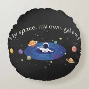 Cojín Redondo Mi Espacio, Mi Propia Galaxia