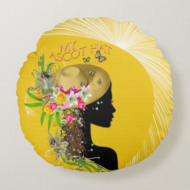 Cojín Redondo Mi Gorra Ascot (Anverso)