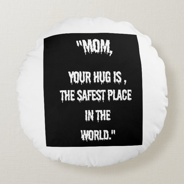 Cojín Redondo Mi mamá es la mejor (Anverso)