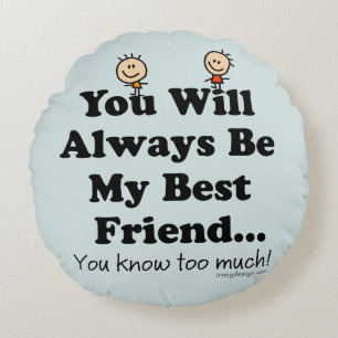Cojín Redondo Mi mejor amigo