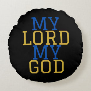 Cojín Redondo Mi Señor Mi Dios Bíblico