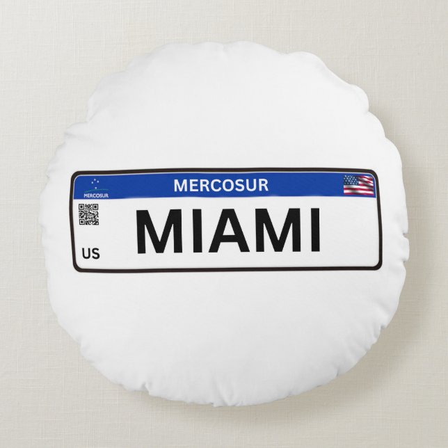Cojín Redondo Miami Mercosur (Anverso)