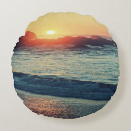 Cojín Redondo Mientras el Sol se pone......