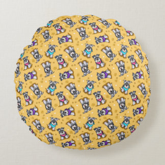Cojín Redondo Mini Schnauzer KiniArt Acento redondo Pillow