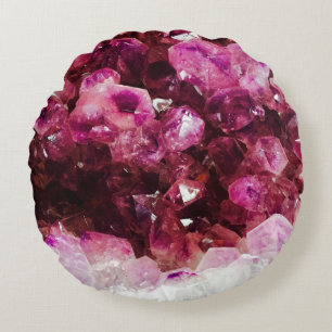 Cojín Redondo Mínimo púrpura de cristales amatizados