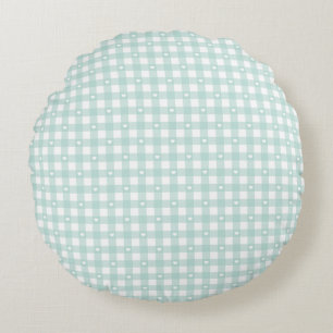 Cojín Redondo Mint Green Checks