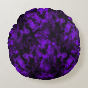 Cojín Redondo Mist of True Instincs smokey negro violeta