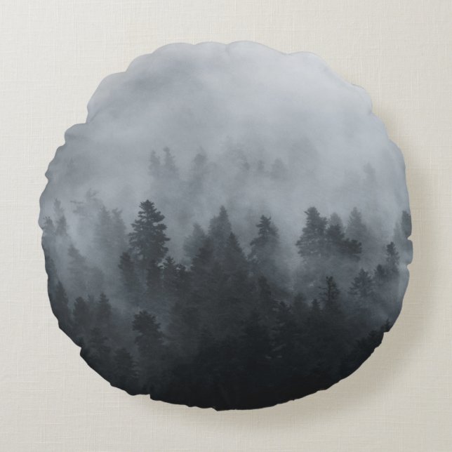 COJÍN REDONDO MISTY FOREST (Anverso)