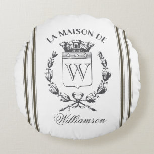 Cojín Redondo Mochila de grano de color gris Personalizado repos