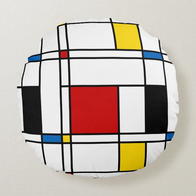 Cojín Redondo Modelo de Stijl (Anverso)