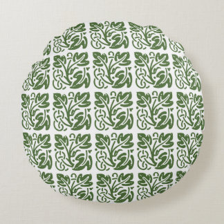 Cojín Redondo Modelo/Multi-Hoja/verde del otoño