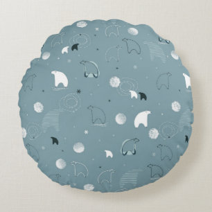 Cojín Redondo modelo que exhibe un polar lindo