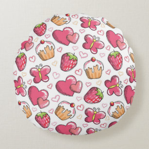Cojín Redondo modelo romántico de la comida