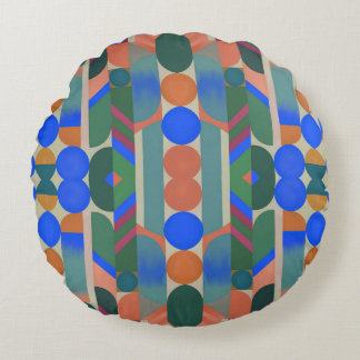 Cojín Redondo Modern Colorful Shapes