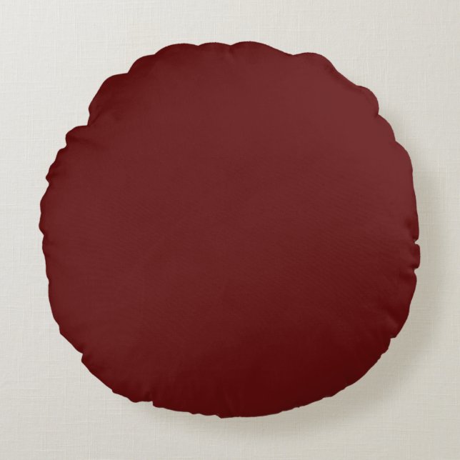 Cojín Redondo Modern Maroon Throw Pillow (Anverso)
