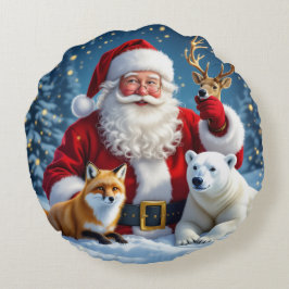 Cojín Redondo Modern Minimalist Christmas Round Pillow