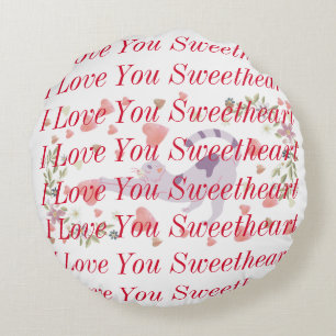 Cojín Redondo Moderna caligrafía roja cúpula Imprimir fondo de g